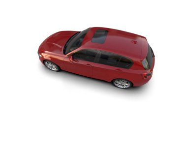 Üç boyutlu illüstrasyon. Modern araba beyaz arkaplanda izole edildi. 