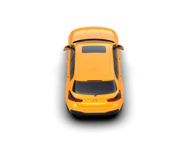 Üç boyutlu illüstrasyon. Modern araba beyaz arkaplanda izole edildi. 