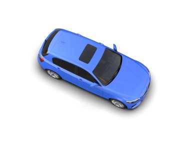 Üç boyutlu illüstrasyon. Modern araba beyaz arkaplanda izole edildi. 