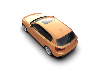 Üç boyutlu illüstrasyon. Modern araba beyaz arkaplanda izole edildi. 