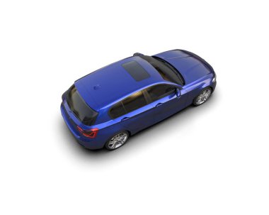 Üç boyutlu illüstrasyon. Modern araba beyaz arkaplanda izole edildi. 