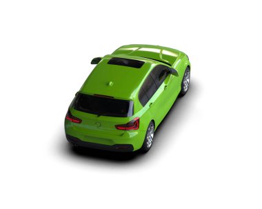 Üç boyutlu illüstrasyon. Modern araba beyaz arkaplanda izole edildi. 