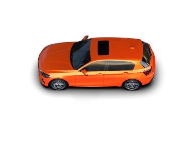 Üç boyutlu illüstrasyon. Modern araba beyaz arkaplanda izole edildi. 