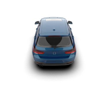 Üç boyutlu illüstrasyon. Modern araba beyaz arkaplanda izole edildi. 