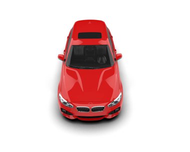 Üç boyutlu illüstrasyon. Modern araba beyaz arkaplanda izole edildi. 