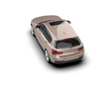 Üç boyutlu illüstrasyon. Modern araba beyaz arkaplanda izole edildi. 