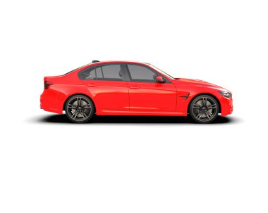 beyaz arka planda modern spor araba