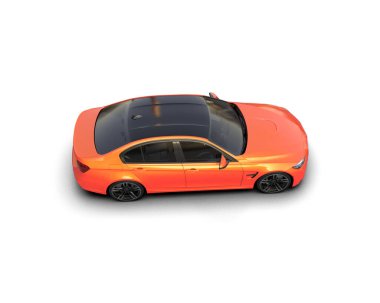 beyaz arka planda modern araba.