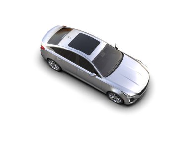 Beyaz arka planda bir araba. yüksek kaliteli resimleme