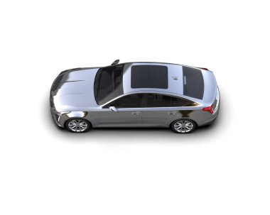 Lüks beyaz modern araba beyaz arka planda izole