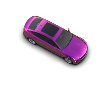 araba beyaz arkaplanda izole edildi.