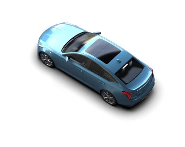 Modern iş arabası beyaz üzerinde