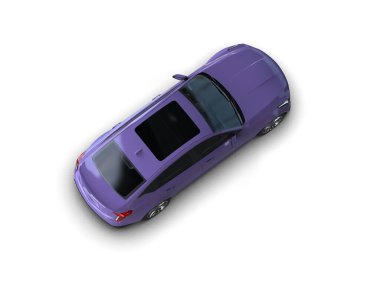 Beyaz arka planda modern şehir arabası