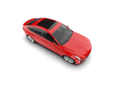 modern araba beyaz arkaplanda izole edildi