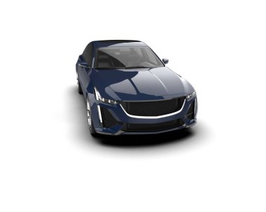 modern araba beyaz arka planda izole edilmiş.