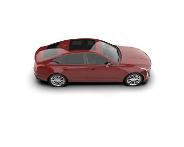 araba beyaz arkaplanda izole edildi