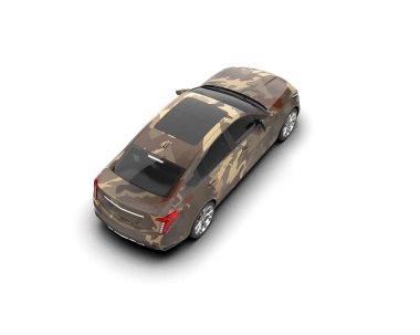 kırmızı araba beyaz arkaplanda izole edildi