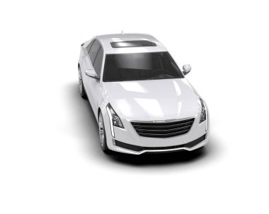 Siyah arka planı olan beyaz modern lüks araba.