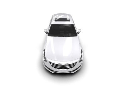 modern şehir arabası beyaz zemin üzerinde izole edilmiş 3 boyutlu görüntüleme