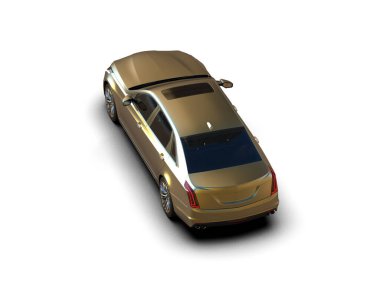 kırpma yolları ile beyaz üzerinde izole araba.