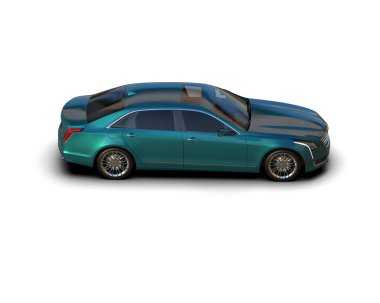 Modern araba beyaz üzerine