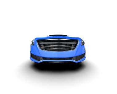 mavi araba modern araba konsepti 3 boyutlu