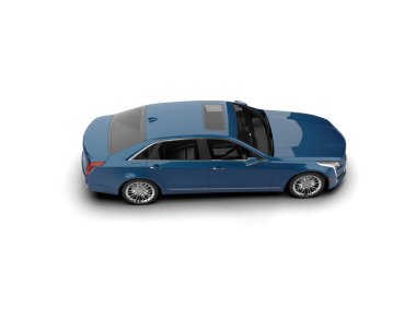 Modern araba beyaz arka planda izole edilmiş. 3d illüstrasyon. 