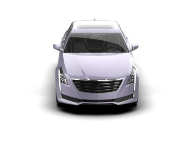 Modern araba beyaz arka planda izole edilmiş. 3d illüstrasyon. 