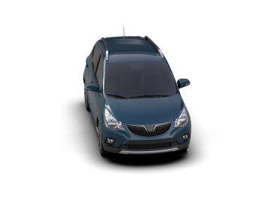 Modern araba beyaz arka planda izole edilmiş. 3d illüstrasyon. 