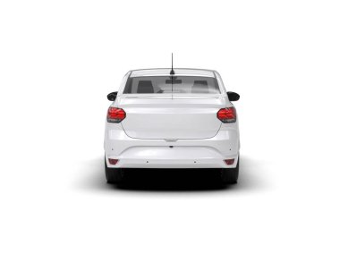 Modern araba beyaz arka planda izole edilmiş. 3d illüstrasyon. 