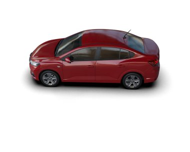 Üç boyutlu illüstrasyon. Modern araba beyaz arkaplanda izole edildi. 