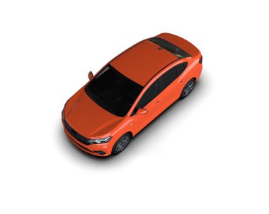 Üç boyutlu illüstrasyon. Modern araba beyaz arkaplanda izole edildi. 