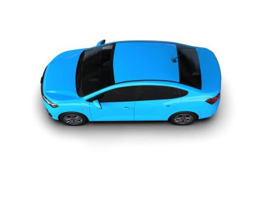 Üç boyutlu illüstrasyon. Modern araba beyaz arkaplanda izole edildi. 