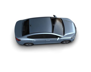 Üç boyutlu illüstrasyon. Modern araba beyaz arkaplanda izole edildi. 