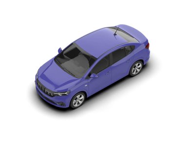 Üç boyutlu illüstrasyon. Modern araba beyaz arkaplanda izole edildi. 