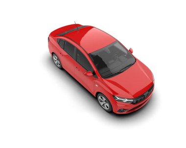 Üç boyutlu illüstrasyon. Modern araba beyaz arkaplanda izole edildi. 