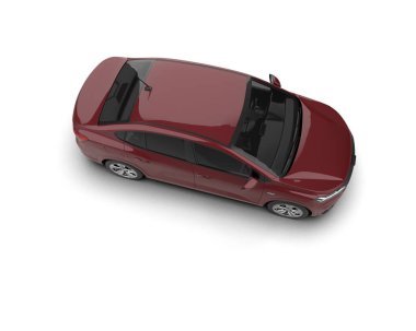 Üç boyutlu illüstrasyon. Modern araba beyaz arkaplanda izole edildi. 