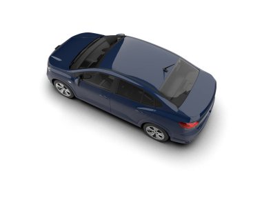 Üç boyutlu illüstrasyon. Modern araba beyaz arkaplanda izole edildi. 