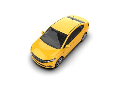 Üç boyutlu illüstrasyon. Modern araba beyaz arkaplanda izole edildi. 