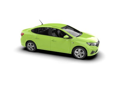 Üç boyutlu illüstrasyon. Modern araba beyaz arkaplanda izole edildi. 