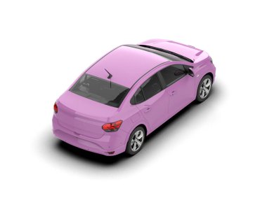 Üç boyutlu illüstrasyon. Modern araba beyaz arkaplanda izole edildi. 