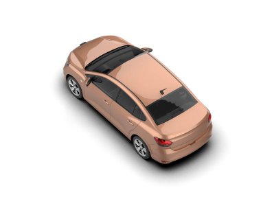 Üç boyutlu illüstrasyon. Modern araba beyaz arkaplanda izole edildi. 