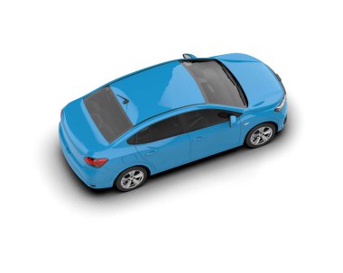 Üç boyutlu illüstrasyon. Modern araba beyaz arkaplanda izole edildi. 