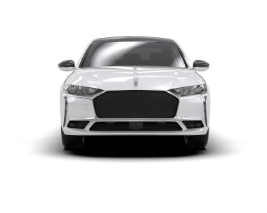 Üç boyutlu illüstrasyon. Modern araba beyaz arkaplanda izole edildi. 