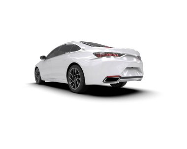 Üç boyutlu illüstrasyon. Modern araba beyaz arkaplanda izole edildi. 