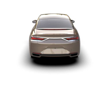 Üç boyutlu illüstrasyon. Modern araba beyaz arkaplanda izole edildi. 