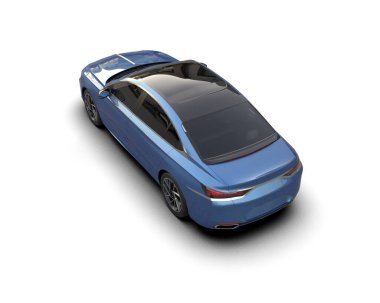 Üç boyutlu illüstrasyon. Modern araba beyaz arkaplanda izole edildi. 