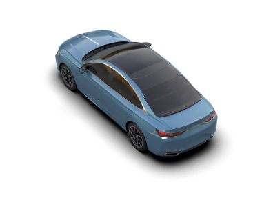 Üç boyutlu illüstrasyon. Modern araba beyaz arkaplanda izole edildi. 