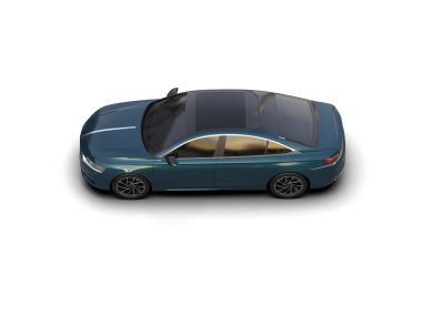 Üç boyutlu illüstrasyon. Modern araba beyaz arkaplanda izole edildi. 