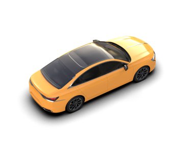 Üç boyutlu illüstrasyon. Modern araba beyaz arkaplanda izole edildi. 